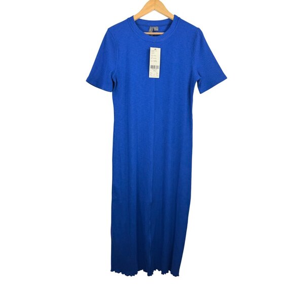 Sweaty Betty Dresses & Skirts - Sweaty Betty ribbed midi dress blue maxi athleisure 90s‎ lounge sz 10